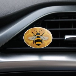 Bee on Honeycomb Car Air Freshener Vent Clip
