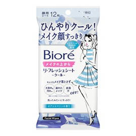 Kao Refreshing Sheet from the Top of Biore Makeup, Cool [12 Sheets]