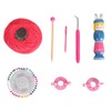 Wooden Knitter Spool Educational Doll Shape Portable Knitting Tool Kit