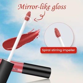 Brillo de Labios en Crema 12 Colores - Lips Staining Lip Oil, Labial Indeleble 24 Horas Waterproof, Tint Stain Peel Off, Lip Oil Stain, Tinta para Labios (10#)