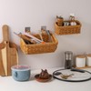 RAMFIYN 2 pack Wall Hanging Baskets for Storage Square Woven