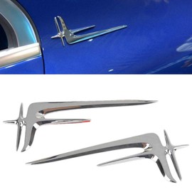 morytrade duct dummy duct car accessories dummy aero duct car sticker plated D (silver)