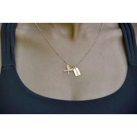 Chelsea Charles Lacrosse Mom Double Charm Necklace - Gold