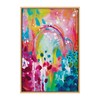 Kate and Laurel Sylvie Chasing Rainbows Framed Canvas Wall Art