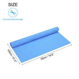 MECCANIXITY 47" Elastic Cuffs Ribbed Trims Cotton Fabric Knit Rib Stretch Tape Cuff Sleeve Waistband for Sewing, 20" Wide Light Blue