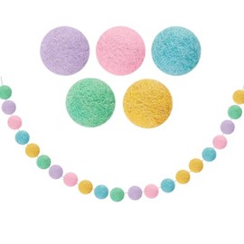 JOCXZI 40 Colourful Felt Ball per Pack - with a Threading Needle and a String for Decorating Nurseries, Children's Rooms, Wall Decorations, Party Decorations, Christmas Tree Decorations