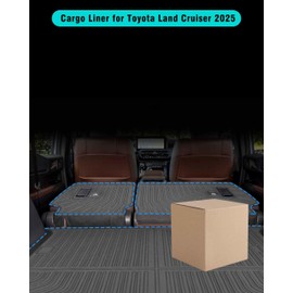 CaBYbigG Cargo Mat Cargo Liner for Toyota Land Cruiser 2024 2025 Accessories Trunk Mat Back Seat Cover Protector Backrest Mat Dog Liner