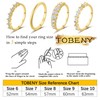 TOBENY Stackable Gold Rings for Women Non Tarnish Dainty 14K