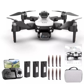 TSUINZ Dual Camera Drone Ultra Long Life 720P WiFi 5G Foldable Quadcopter+3 Batteries