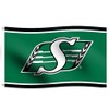 Saskatchewan Roughriders Flag Deluxe Silk Fabric Fans Support CFL Team