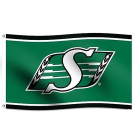 Saskatchewan Roughriders Flag Deluxe Silk Fabric Fans Support CFL Team Decor Outdoor/Indoor Banner