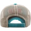 Beach Please Women's Mesh Baseball Hat, Turquoise