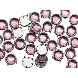 Allstarco 9mm BeDazzler Or GeMagic Rhinestones Size 40-50pcs Pink Lt.