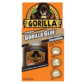 Gorilla Original - Pegamento de poliuretano impermeable, botella de 2 onzas, color marrón (paquete de 1)