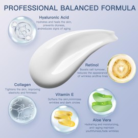 Instant Face Lift Cream with Retinol,Collagen & Hyaluronic Acid,Retinol Face Moisturizer for Wrinkles, Neck & Décolleté, Neck Firming Cream for Women & Men, 1.7 Fl Oz