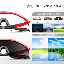 SCVCN Sports Sunglasses, Ultra Lightweight TR90 Frame, Glare Reducing Lens, UV 400 UV Protection, Windproof, Nighttime Compatible, Men's, Women's, Cycling, Climbing, Running, Marathons, Baseball