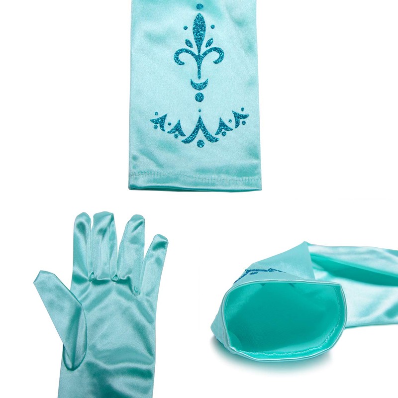 Joy Join Little Girls Princess Gloves(Solid Color Long Elbow Length)