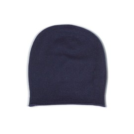 Fishers Finery Men's 100% Pure Cashmere Beanie - Navy