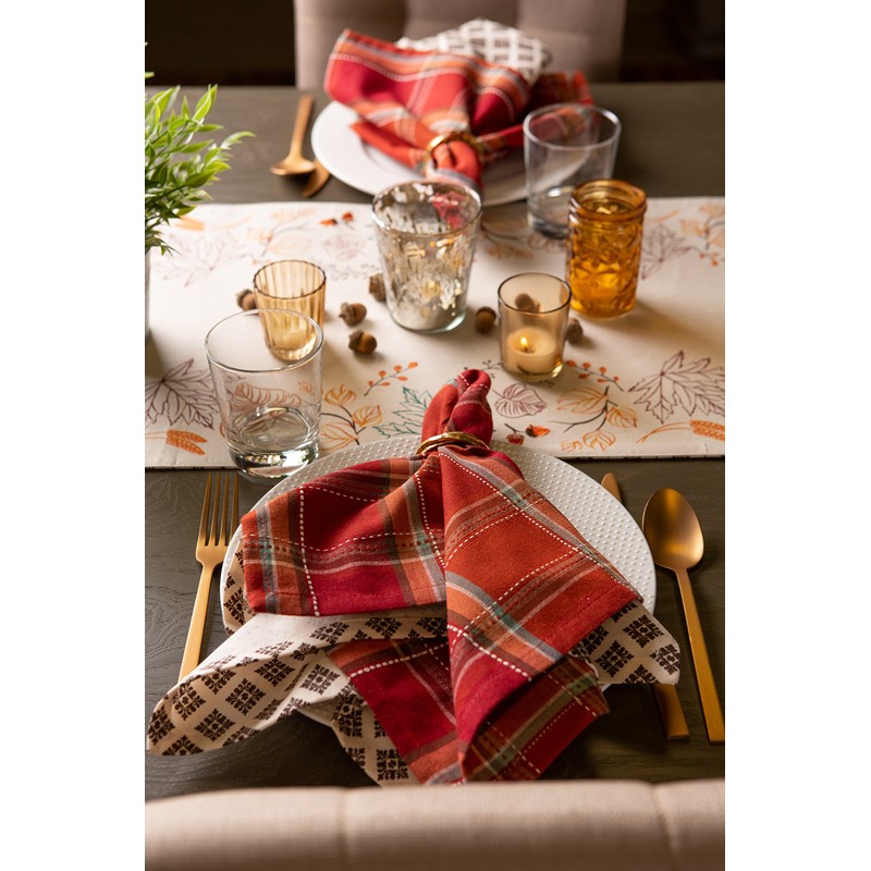 DII Fall Basics Collection Tabletop, Reversible Table Runner, 14x72, Autumn