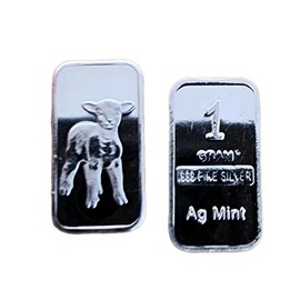 Lot of 5 One Gram .999 Silver  Lamb  Charms