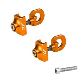 Tuulizz 2Pcs Bicycle Chain Adjuster Tensioner Fastener Bike Chain Tensioner Pull Tight Screw Bolts for BMX Fixie Cycling Single Speed(Gold)