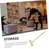 NOLITOY Bristle Broom with Long Handle Bristles for Indoor and