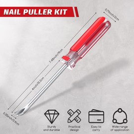 Nail Puller 3 mm U Tip Tack Remover Tool Tack Lifter Staple Remover Rivet Screwdriver Puller Nail Remover Tool from Wood, Red