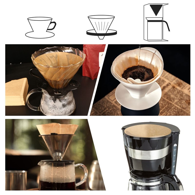 Dingkei 200 Count Cone Coffee Filters Size 02, Coffee Filters