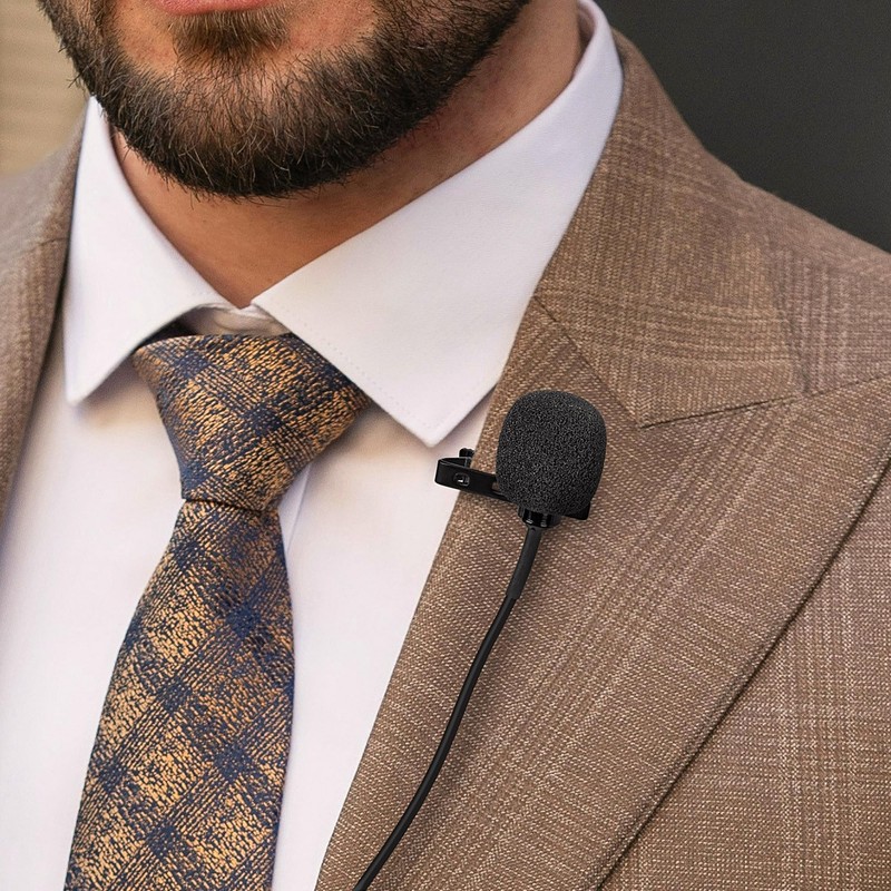 GEEKRIA 48V XLR Lavalier Microphone, Omnidirectional Mic, HD Noise Reduction,