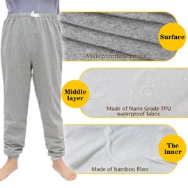 TPU Incontinence Care Trousers for Elderly/Teen/Adult,Urine Incontinence Pants, Reusable Adaptive Apparel for Bedridden