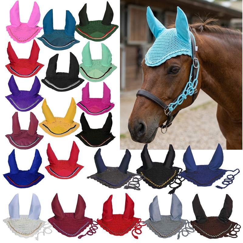 Spire - Cappello morbido a maglia per cavalli, cotone traspirante,
