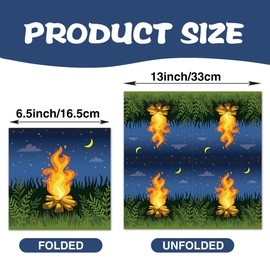 40Pcs Camping Adventure Party Napkins Camping Adventure Theme Party Paper Napkins Disposable Party Napkins Set Happy Camping Paper Luncheon Napkins Camping Adventure Theme Party Supplies