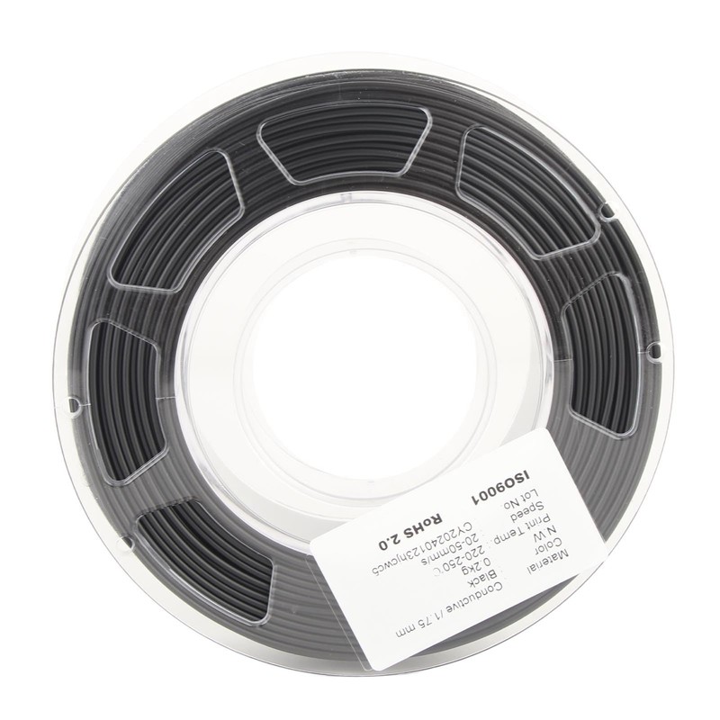 Conductive Black PLA Filament, 3D Printer Filament 1.75 mm, Electric