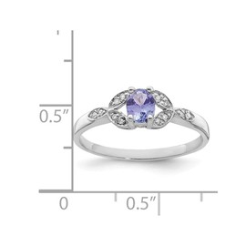 1/3 Carat (ctw) Tanzanite Solitaire Ring in Sterling Silver