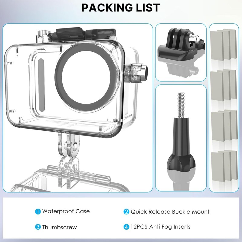 Zarmanuae 50M/164FT Waterproof Housing Case for DJI Osmo Action 5