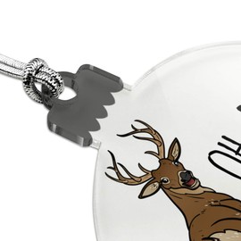 GRAPHICS & MORE Oh Deer Butt Dear Funny Acrylic Christmas Tree Holiday Ornament