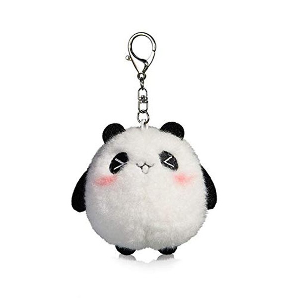 Halloluck Plush Panda Keychain Stuffed Animal Doll Ornaments Cute Pendant Panda Car Handbag Keyring, 4"