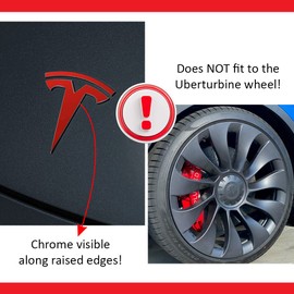 IPG - Juego de pegatinas compatibles con el modelo Y (juego de 8 logotipos) para personalizar tu vehículo (perla roja)