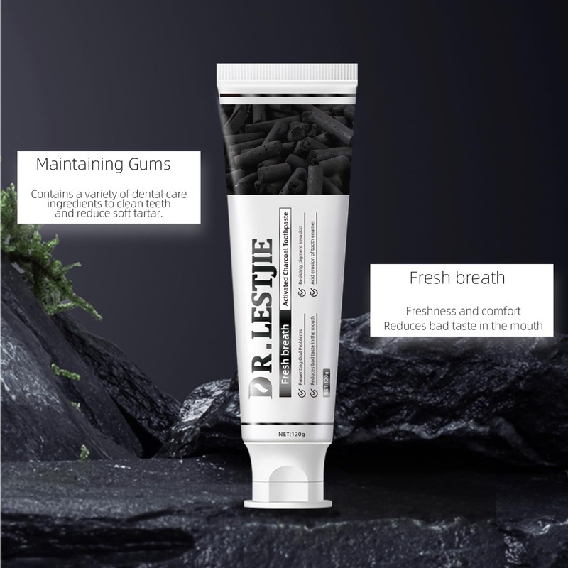 Activated Charcoal Aloe Cleaning Toothpaste Sea Salt Minty Breath Fresh