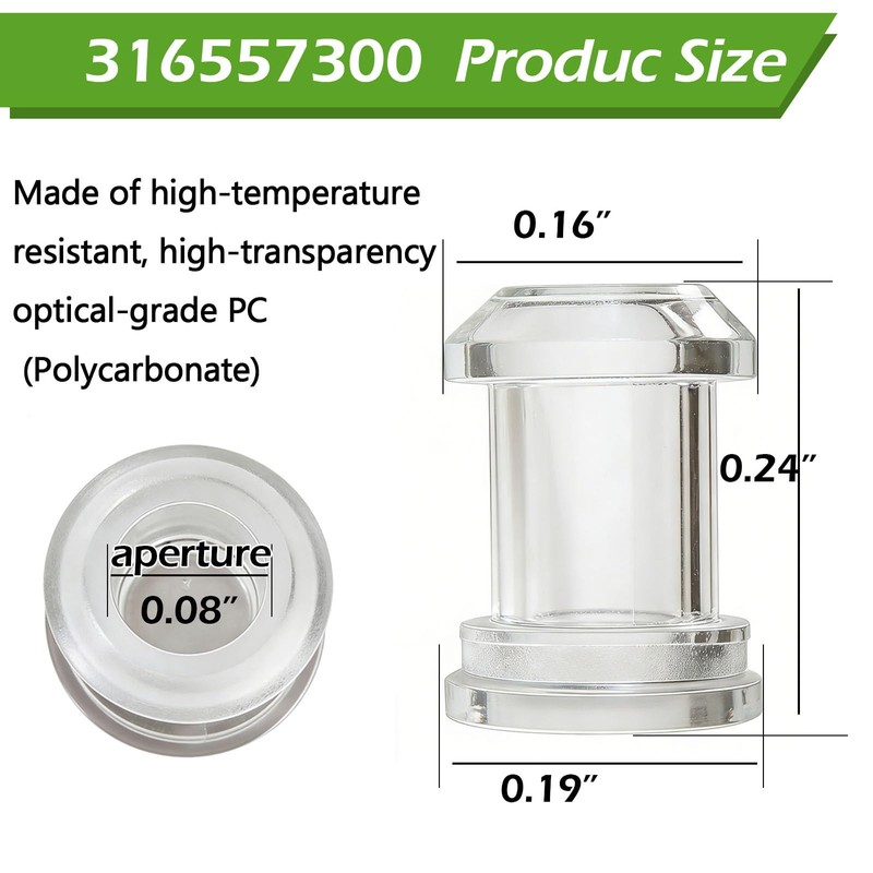 316557300 Light Lens Cover fit for Frigidaire Oven Range Cooktop