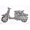 "Lambretta Scooter" A limited edition signed print, mounted and backed