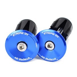 Azarxis Bicycle Bar End Plugs Bike Bar End Caps Aluminum Alloy Stability Anti-Slip 1 Pair (23.5mm-Blue)