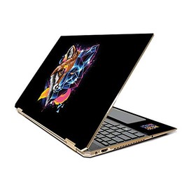 MightySkins Skin Compatible with HP Spectre x360 15.6" Gem-Cut (2019) - Futuristic Fox | Protective, Durable, and Unique Vinyl Decal wrap Cover | Easy to Apply| Made in The USA