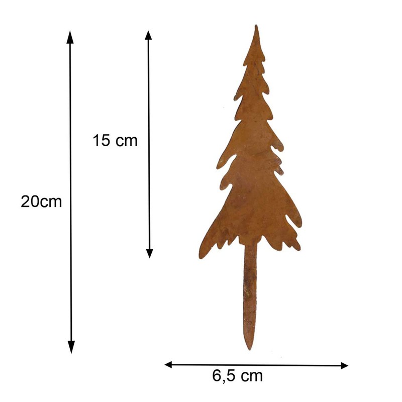 Storm's Gartenzaubereien Garden Stake Stake with Fir Tree, Set of