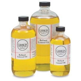 Gamblin Flax Seed Oil 16.9 oz Pure Edible Vegetable Oil for Thinning Oil Colors