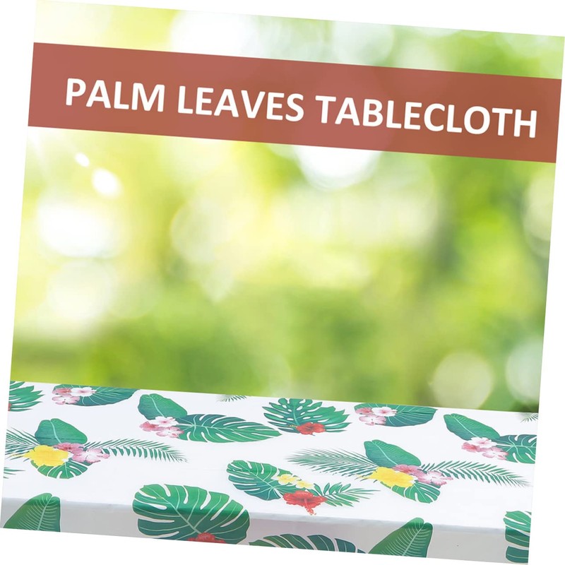 LABRIMP Elegant Tropical Palm Leaf Tablecloth Party Home Decor for
