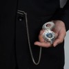 Kchss Mechanical Roman Numerals Dial Skeleton Pocket Watches with Luxury
