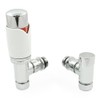 Realm Angled TRV White - Thermostatic Radiator Valves Set -