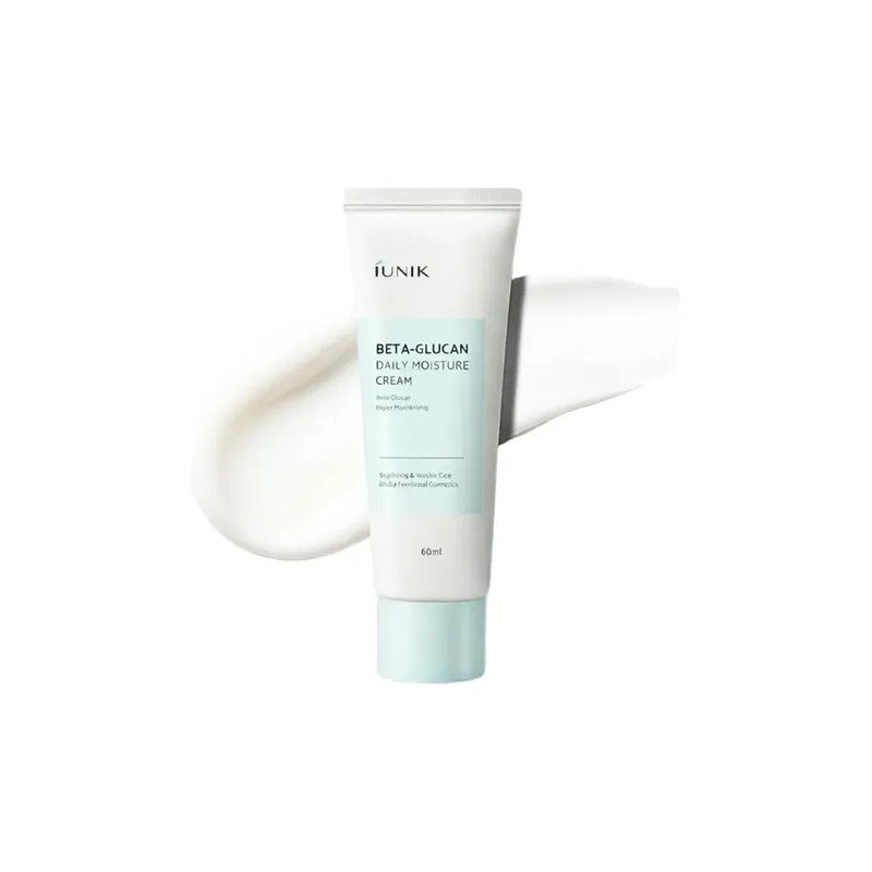Crema IUNIK Beta Glucano de 60 mL, Hidratante Facial Coreana