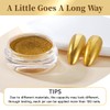 PrettyDiva Chrome Nail Powder - Gold Mirror Effect Nail Chrome